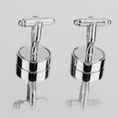 Mens Wedding Jewelry Cuff Links Wedding Silver Round Photo Button Cufflinks