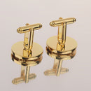 Mens Wedding Jewelry Cuff Links Wedding Gold Gear Shirts Buttons Cufflinks