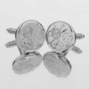 Mens Jewellery Party Cuff Links Wedding Silver Gear Shirts Buttons Cufflinks