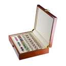 Vintage Large Wooden Ring Earring Jewelry Display Box Case Storage Organizer