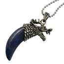 Vintage Men Antique Tribal Stark Wolf Fang Tooth Wolf Dragon Alloy Necklace