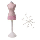 Female Model Cheongsam Dress Display Jewelry Ring Bracelet Necklace Stand Holder Pink Lace