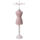 Female Model Cheongsam Dress Display Jewelry Ring Bracelet Necklace Stand Holder Pink Lace