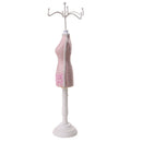 Female Model Cheongsam Dress Display Jewelry Ring Bracelet Necklace Stand Holder Pink Lace
