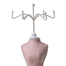 Female Model Cheongsam Dress Display Jewelry Ring Bracelet Necklace Stand Holder Pink Lace