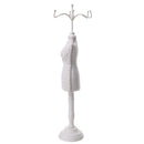 Stylish Womens Cheongsam Dress Mannequin Necklace Earring Stand Holder Jewelry Display White