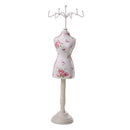 Womens Cheongsam Dress Mannequin Necklace Earring Stand Holder Jewelry Display Garden Fower