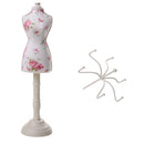 Womens Cheongsam Dress Mannequin Necklace Earring Stand Holder Jewelry Display Garden Fower