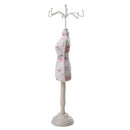 Womens Cheongsam Dress Mannequin Necklace Earring Stand Holder Jewelry Display Garden Fower