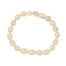 Charm Wedding Jewelry Freshwater Pearl Bead Crystal Alloy Ball Cuff Bracelet