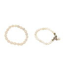 Charm Wedding Jewelry Freshwater Pearl Bead Crystal Alloy Ball Cuff Bracelet