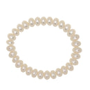 Fashion Elegant Women Lady White Glazed Pearl Bracelet Bangle Chain Jewelry