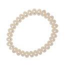 Fashion Elegant Women Lady White Glazed Pearl Bracelet Bangle Chain Jewelry