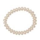 Fashion Elegant Women Lady White Glazed Pearl Bracelet Bangle Chain Jewelry