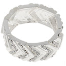 Crystal Rhinestone Wide Elastic Cuff Bracelet Bangle for Wedding Bride Girls