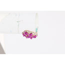 Women Jewelry Roseleaf Stud Earrings Antique Rhinestone Round Shape Earrings