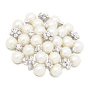 Retro Stunning Alloy Crystal Pearls Flower Wedding Bridal Bouquet Brooch Pin Gift