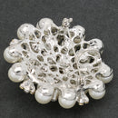 Retro Stunning Alloy Crystal Pearls Flower Wedding Bridal Bouquet Brooch Pin Gift