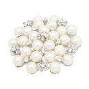 Retro Stunning Alloy Crystal Pearls Flower Wedding Bridal Bouquet Brooch Pin Gift