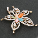 Fahion Alloy Rhinestone Maple Leaf Flower Pearls Brooch Pin Christmas Party Gift