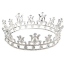 Wedding Round Tiara Crown Rhinestone Crystals Women Bridal Pageant Party