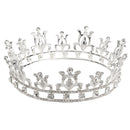 Wedding Round Tiara Crown Rhinestone Crystals Women Bridal Pageant Party