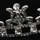 Wedding Round Tiara Crown Rhinestone Crystals Women Bridal Pageant Party