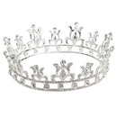 Wedding Round Tiara Crown Rhinestone Crystals Women Bridal Pageant Party