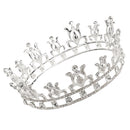 Wedding Round Tiara Crown Rhinestone Crystals Women Bridal Pageant Party