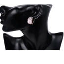 Elegant Women Gifts Rose Gold Plated Oil Drip Shiny Ear Clip Earrings Studs
