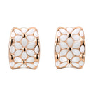 Elegant Women Gifts Rose Gold Plated Oil Drip Shiny Ear Clip Earrings Studs