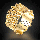 Women Jewelry Tree Rind Shaped Gold Wedding Party Gift Finger Rings Size 8