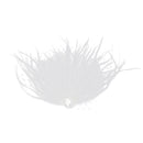 White Feather Rhinestone Hairpin Hair Clip Belly for Women Dance Party Bridal Wedding