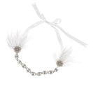 Wedding Jewelry Bride Hair Accessory Crystal White Feather Hairhoop Headband