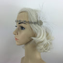 Wedding Jewelry Bride Hair Accessory Crystal White Feather Hairhoop Headband