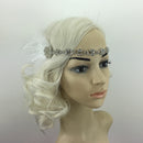 Wedding Jewelry Bride Hair Accessory Crystal White Feather Hairhoop Headband