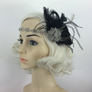 Wedding Jewelry Bridal Hair Accessory Party Black Feather Hairhoop Headband