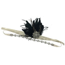 Wedding Jewelry Bridal Hair Accessory Party Black Feather Hairhoop Headband