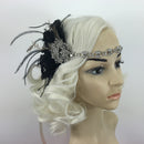Wedding Jewelry Bridal Hair Accessory Party Black Feather Hairhoop Headband