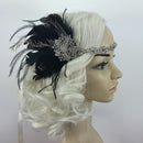 Wedding Jewelry Bridal Hair Accessory Party Black Feather Hairhoop Headband