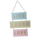 Rustic Country Wood Plaque LIVE LAUGH LOVE Inspirational Home Hanging Decor