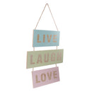 Rustic Country Wood Plaque LIVE LAUGH LOVE Inspirational Home Hanging Decor