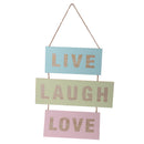 Rustic Country Wood Plaque LIVE LAUGH LOVE Inspirational Home Hanging Decor