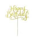 20pcs New Glitter Paper Happy Birthday Letters Cake Topper Cake Decor Tool