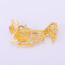 Gold Christmas Cart Shape Women Jewelry Clothing Suit Accessory Brooch Pin