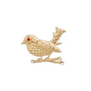 Antique Gold Crystal Bird Animal Brooch Pin Jewelry Gift for Men Women Kids