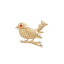 Antique Gold Crystal Bird Animal Brooch Pin Jewelry Gift for Men Women Kids
