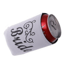 2pcs Bride Groom Stubby Beer Can Cooler Beverage Sleeve Holder Wedding Party