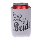 2pcs Bride Groom Stubby Beer Can Cooler Beverage Sleeve Holder Wedding Party