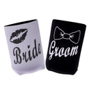 Neoprene Can Holder Cooler Stubby Beer Cozy Wrap For Wedding Bride Groom